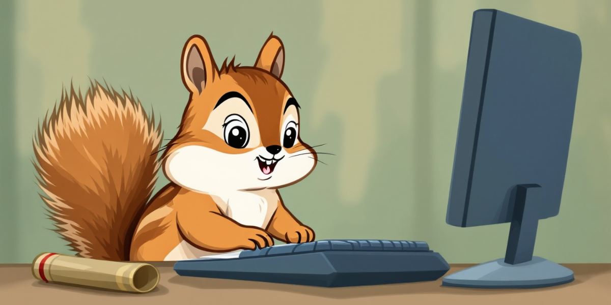 clever chipmunk writing codes